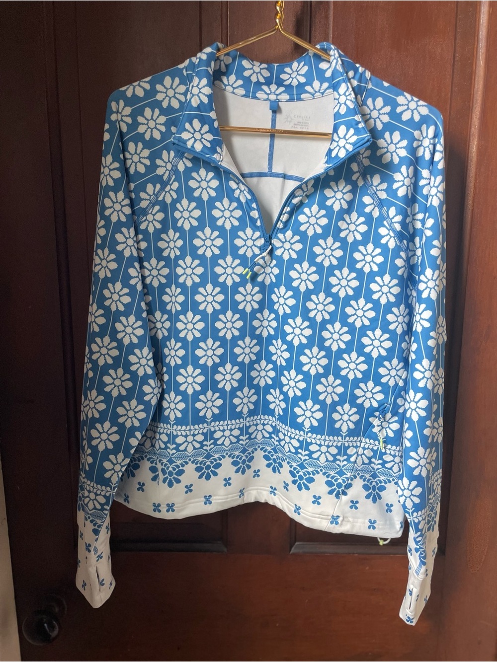 offline by aerie women's extra large long sleeve blue pullover top